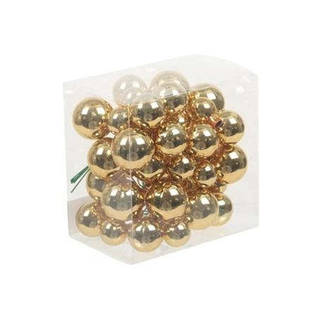 Dekoráció betűző gömb üveg 2/2,5/3cm 6db/csomag bright gold fényes