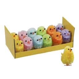 Dekoráció csibe zsenília 3cm vegyes színek, szín nem választható