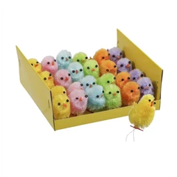 Dekoráció csibe zsenília, betűzős 3cm vegyes színek, szín nem választható, 1db