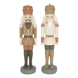 Dekoráció diótörő poly 4,7x4,5x18cm barna, krém 2 féle 1db, figura nem választható
