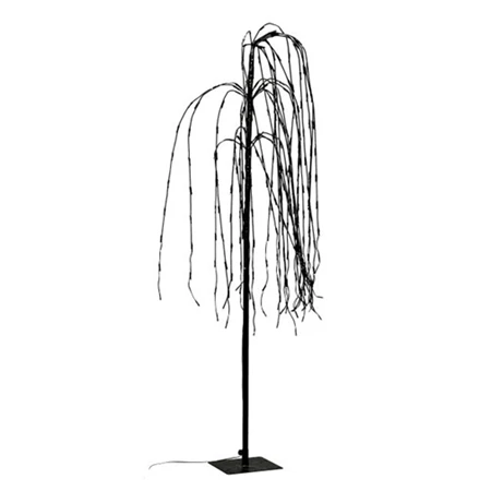 Dekoráció erdei fűzfa 500 LED világítással melegfehér műanyag 180 cm fekete