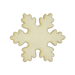 Dekoráció fa hópihe 5x5cm natúr 6db/csomag