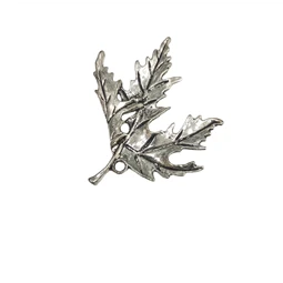 Dekoráció fém levél 5x4cm