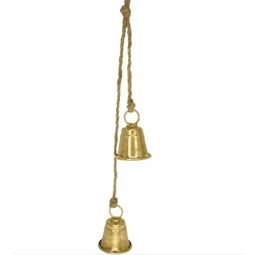 Dekoráció harang akasztós fém 6x8cm arany