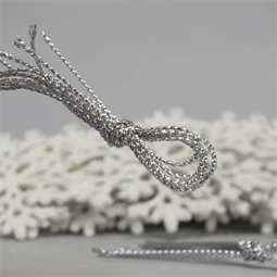 Dekoráció hópihe 9,5cm glitteres 12db/csomag fehér