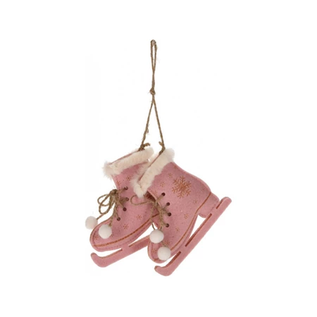 Dekoráció jégkorcsolya 10cm pink