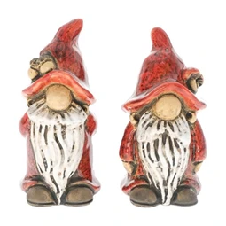 Dekoráció manó álló kerámia 4,2x4,2x8,9cm piros/fehér 2 féle 1db, figura nem választható