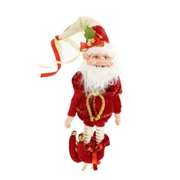 Dekoráció manó textil 12x8x38 cm piros-fehér