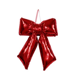 Dekoráció masni fényes textil 28x36cm piros