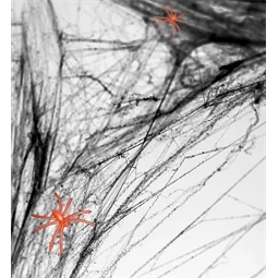 Dekoráció pókháló műanyag 60g fekete