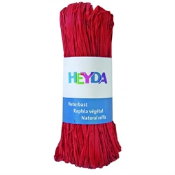 Dekoráció raffia 50gr piros természetes anyagból HEYDAl