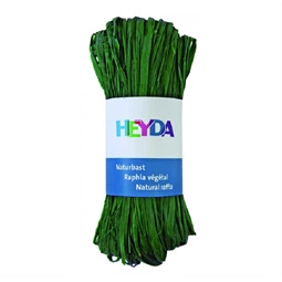 Dekoráció raffia 50gr sötét zöld természetes anyagból HEYDA