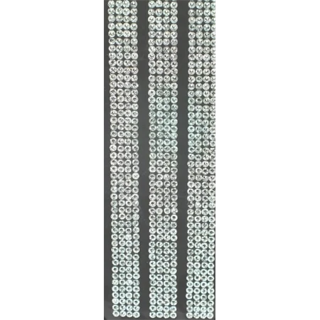 Dekoráció strasszkő öntapadós csíkok, 5x2mm ezüst