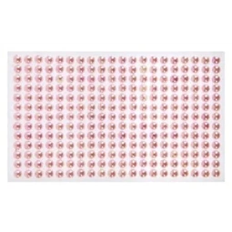 Dekoráció strasszkő öntapadós kör, 6mm babarózsaszín