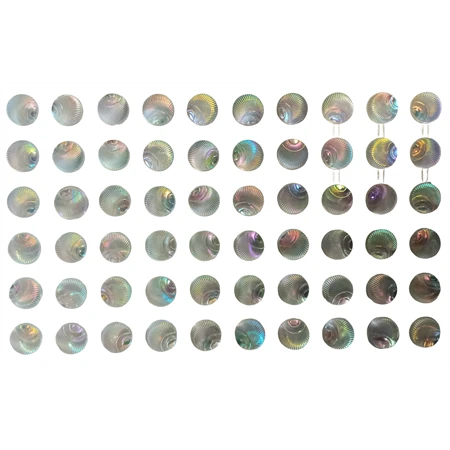 Dekoráció strasszkő öntapadós kör, kagyló minta, fehér szín