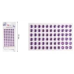 Dekoráció strasszkő öntapadós lila