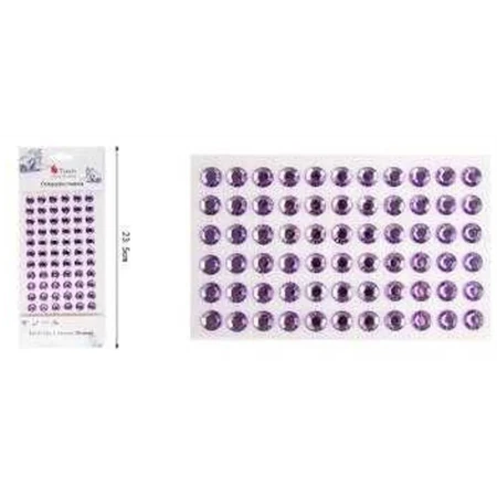 Dekoráció strasszkő öntapadós lila