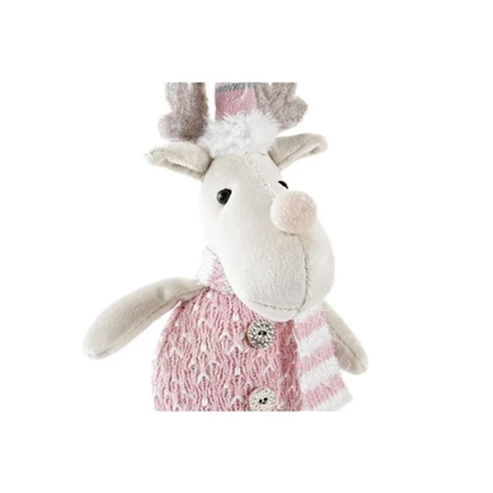 Dekoráció szarvas akasztós poly 13x9x20cm zöld-pink 2 féle 1db, figura nem választható