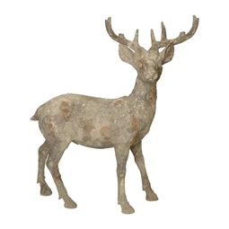 Dekoráció szarvas poly 49x19x64 cm natúr