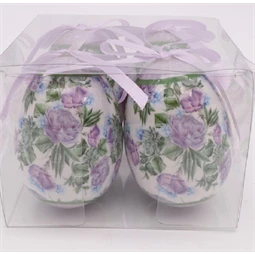 Dekoráció tojás Lila rózsa 4db/csomag