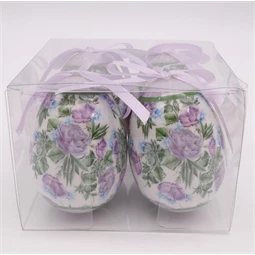 Dekoráció tojás Lila rózsa 4db/csomag