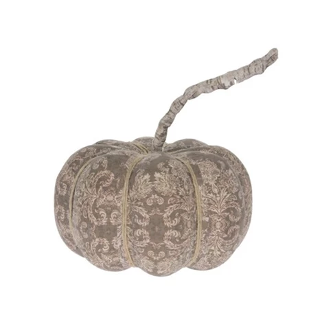 Dekoráció tök, szürkés barna, 18cm