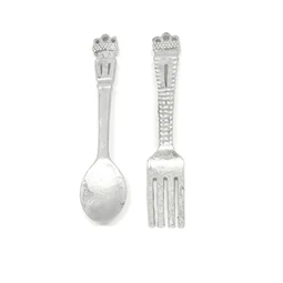 Dekoráció villa, kanál, akasztós, poly, 15x3x0.8cm, arany, ezüst, figura nem választható