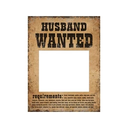 Dekoráció tábla, 32x24cm, Wanted, papír, 2db-os