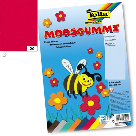 Dekorgumi 20x29cm Piros 1db