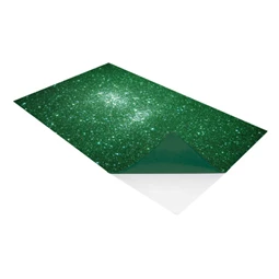 Dekorgumi A/4 2 mm glitteres, öntapadós zöld