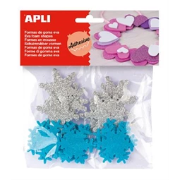 Dekorgumi hópihe APLI Eva Sheets öntapadó,glitteres, kék és ezüst színek, 22db/csomag