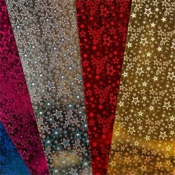 Dekorkarton 25x35cm Clairefontaine metal holografikus 195gr 5ív/csomag vegyes színekben