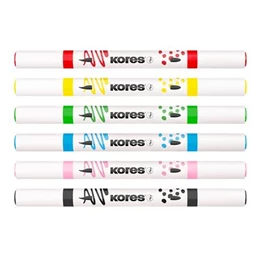 Dekormarker készlet 6db-os akril, 1-2 mm, kétvégű, KORES  K-Kreative, szinte mindenre jó