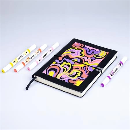 Dekormarker készlet 6db-os akril, 1-2 mm, kétvégű, KORES  K-Kreative, szinte mindenre jó