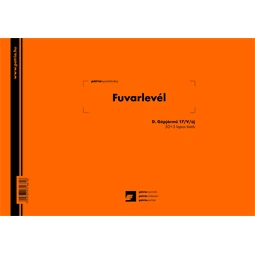 D.gépj. 17/V A/4 Fuvarlevél 50x3 Nyomell