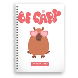 Diák zsebkönyv A/5 heti 2026 augusztus-2027 december Capybara