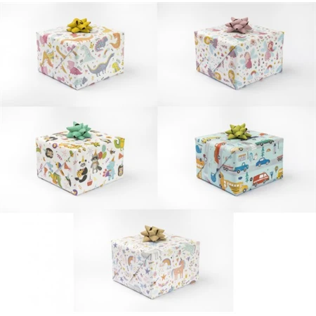 Díszcsomagoló POLMAK 70x200cm, 60g tekercses, általános és gyerek minták