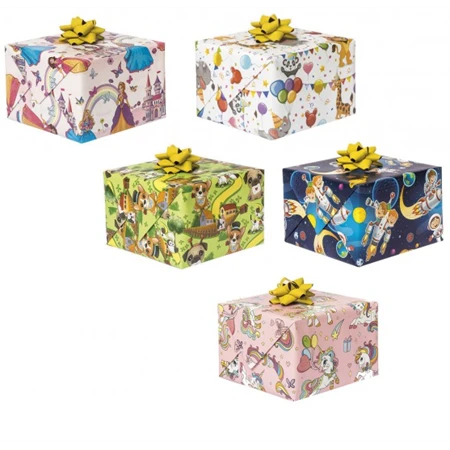 Díszcsomagoló POLMAK 70x200cm, 60g tekercses, általános és gyerek minták