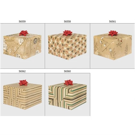 Díszcsomagoló POLMAK 70x200cm, 60g tekercses, kraft