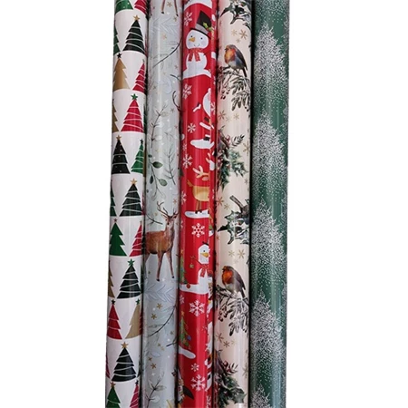Díszcsomagoló papír 70x200cm Clairefontaine/Eurowrap tekercses 57g karácsonyi vegyes minták