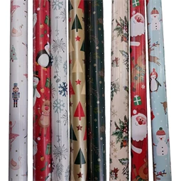 Díszcsomagoló papír 70x200cm Clairefontaine/Eurowrap tekercses 57g karácsonyi vegyes minták