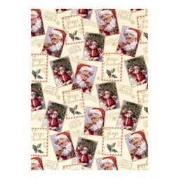 Díszcsomagoló papír 70x200cm Clairefontaine/Eurowrap tekercses 57g karácsonyi vegyes minták