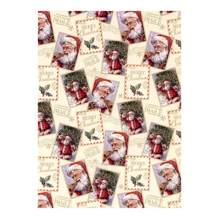 Díszcsomagoló papír 70x200cm Clairefontaine/Eurowrap tekercses 57g karácsonyi vegyes minták