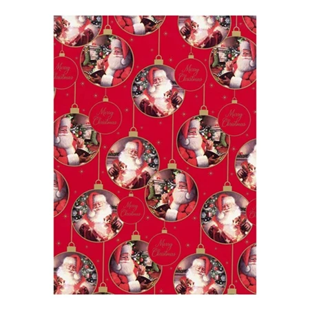 Díszcsomagoló papír 70x200cm Clairefontaine/Eurowrap tekercses 57g karácsonyi vegyes minták