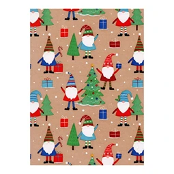 Díszcsomagoló papír 70x200cm Clairefontaine/Eurowrap tekercses 57g karácsonyi vegyes minták