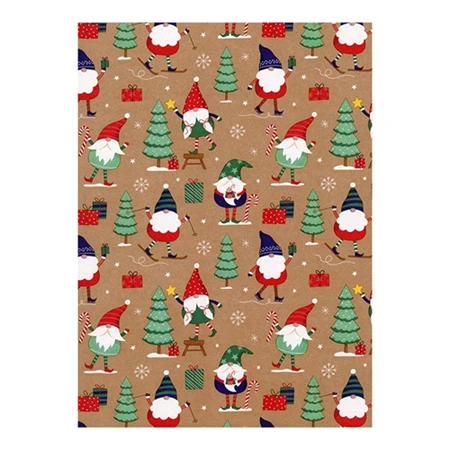Díszcsomagoló papír 70x200cm Clairefontaine/Eurowrap tekercses 57g karácsonyi vegyes minták