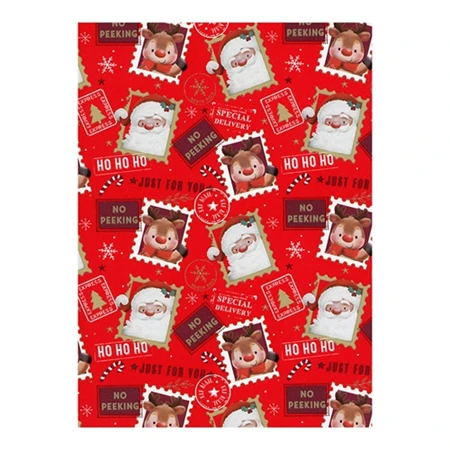 Díszcsomagoló papír 70x200cm Clairefontaine/Eurowrap tekercses 57g karácsonyi vegyes minták