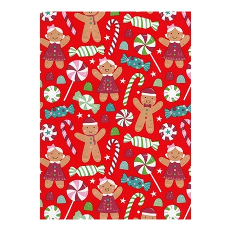 Díszcsomagoló papír 70x200cm Clairefontaine/Eurowrap tekercses 57g karácsonyi vegyes minták