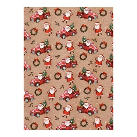 Díszcsomagoló papír 70x200cm Clairefontaine/Eurowrap tekercses 57g karácsonyi vegyes minták
