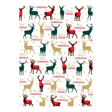 Díszcsomagoló papír 70x200cm Clairefontaine/Eurowrap tekercses 57g karácsonyi vegyes minták
